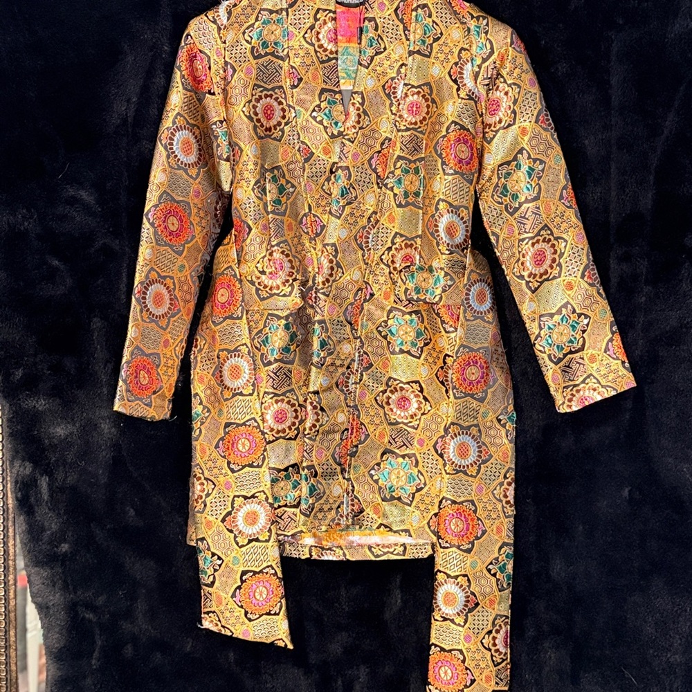 Colorful Patterned Long Jacket